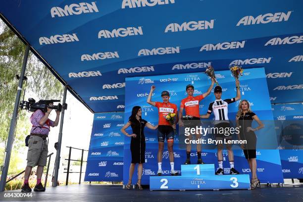 Rob Britton of Canada and the Rally Cycling Team, Evan Huffman of the USA and the Rally Cycling team and Lennard Hofstede of The Netherlands and Team...