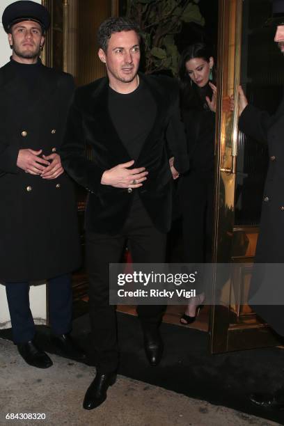 Dave Gardner and Liv Tyler seen leaving Ara Vartanian x Kate Moss - launch after party held at Sumosan restaurant on May 17, 2017 in London, England.