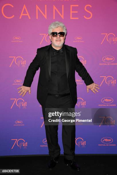 President of the jury Pedro Almodovar attends the Opening Gala dinner during the 70th annual Cannes Film Festival at Palais des Festivals on May 17,...