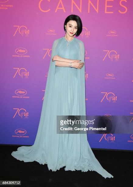 Jury member Fan Bingbing attends the Opening Gala dinner during the 70th annual Cannes Film Festival at Palais des Festivals on May 17, 2017 in...