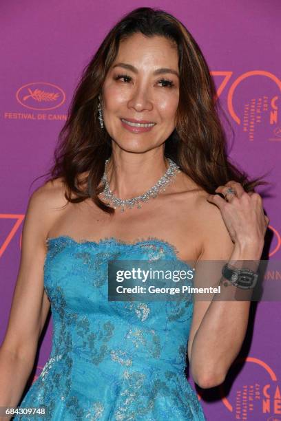 Michelle Yeoh attends the Opening Gala dinner during the 70th annual Cannes Film Festival at Palais des Festivals on May 17, 2017 in Cannes, France.