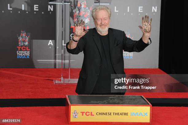 Sir Ridley Scott attends his hand and footprint ceremony at TCL Chinese Theatre IMAX on May 17, 2017 in Hollywood, California.