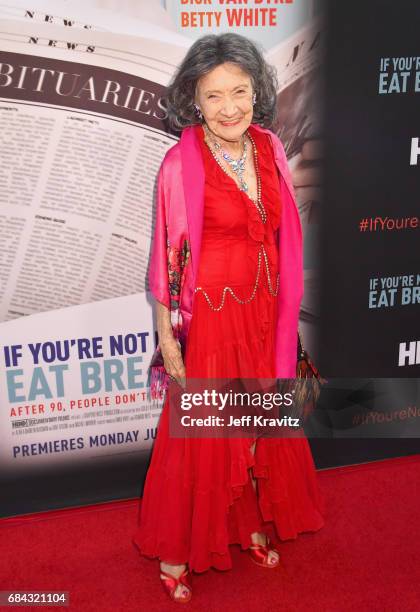 Tao Porchon-Lynch at the LA Premiere of "If You're Not In The Obit, Eat Breakfast" from HBO Documentaries on May 17, 2017 in Beverly Hills,...