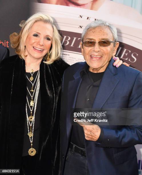 President of HBO Documentary Films Sheila Nevins and producer George Shapiro at the LA Premiere of "If You're Not In The Obit, Eat Breakfast" from...