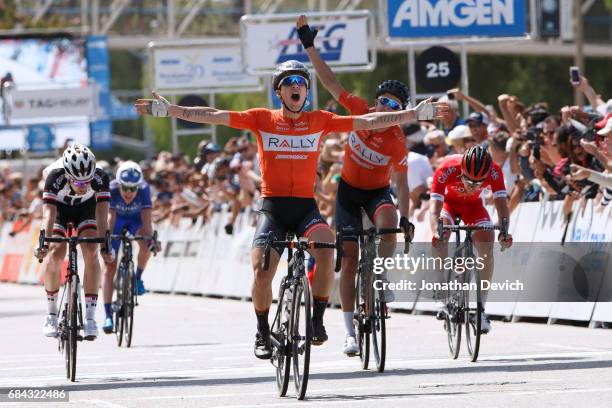 12th Amgen Tour of California Men 2017 / Stage 4 Arrival / Evan HUFFMAN Celebration / Rob BRITTON / Lennard HOFSTEDE / Santa Barbara- Santa Clarita /...