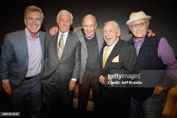 Tom Bergeron, Dick Van Dyke, Carl Reiner, Mel Brooks and Norman Lear at the LA Premiere of "If You're Not In The Obit, Eat Breakfast" from HBO...