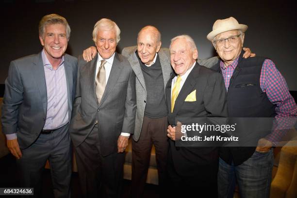 Tom Bergeron, Dick Van Dyke, Carl Reiner, Mel Brooks and Norman Lear at the LA Premiere of "If You're Not In The Obit, Eat Breakfast" from HBO...