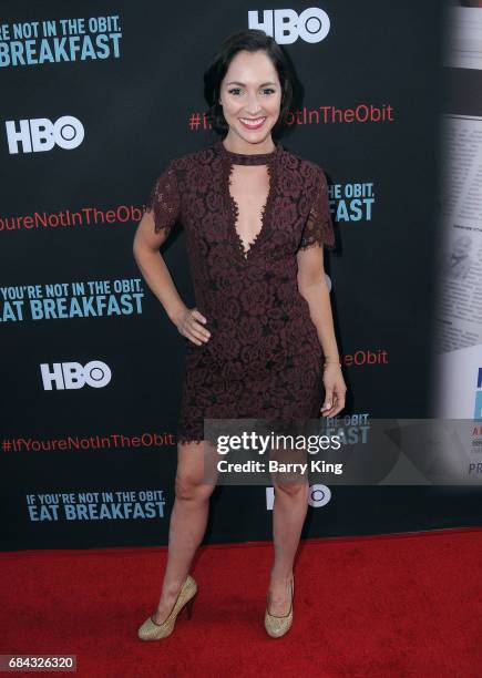 Actress Christina Elizabeth Smith attends premiere of HBO's 'If You're Not In The Obit, Eat Breakfast' at Samuel Goldwyn Theater on May 17, 2017 in...