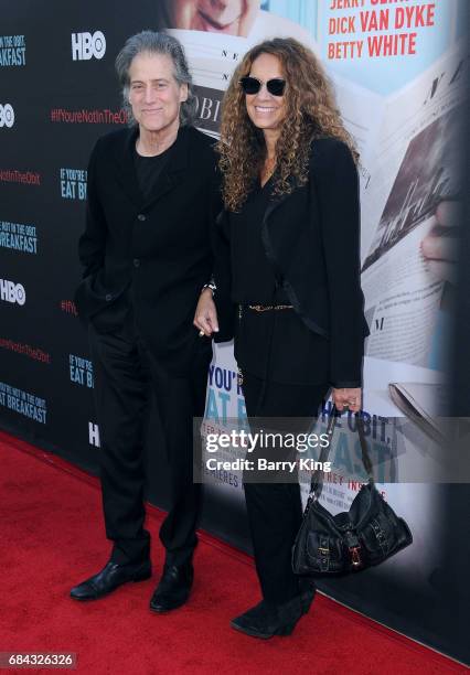 Actor Richard Lewis and wife Joyce Lapinsky attend premiere of HBO's 'If You're Not In The Obit, Eat Breakfast' at Samuel Goldwyn Theater on May 17,...