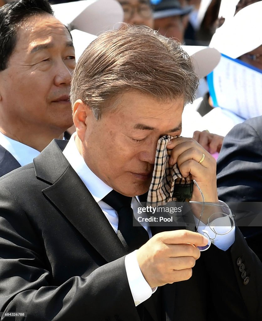 S Korean President Moon Jae-In Attends Democratic Movement Day Ceremony