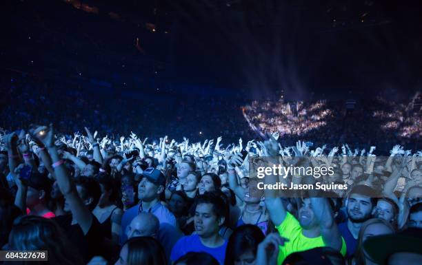 General view of the crowd is seen at Sprint Center on May 17, 2017 in Kansas City, Missouri.