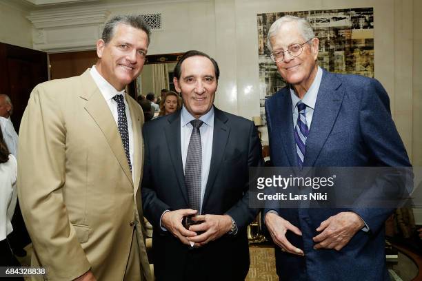 Former American Track and Field Olympian Augie Wolf, Film Producer Daniel Crown and Philanthropist David H. Koch attend the U.S. Olympic And...
