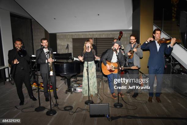 The Dustbowl Revival performs at the LA Premiere of "If You're Not In The Obit, Eat Breakfast" from HBO Documentaries on May 17, 2017 in Beverly...