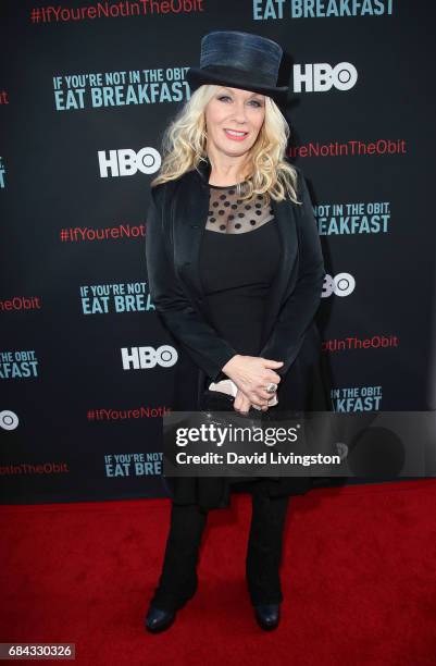 Rock musician Nancy Wilson attends the premiere of HBO's "If You're Not In The Obit, Eat Breakfast" at the Samuel Goldwyn Theater on May 17, 2017 in...