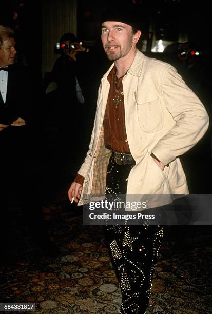 The Edge from U2 circa 1992 in New York City.
