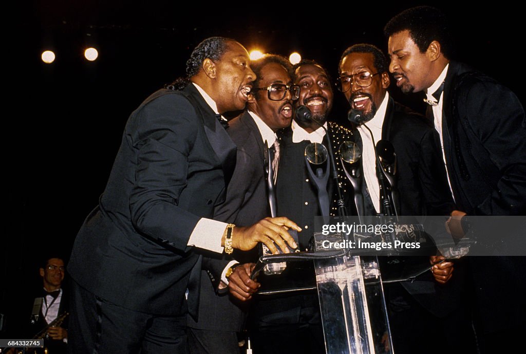The Temptations attend the 1989 Rock N Roll Hall of Fame Induction