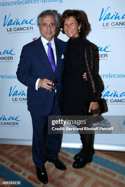 President of the "Vaincre le Cancer" Association, Michel Oks and Sylvie Rousseau attend the "Vaincre Le Cancer" Gala - 30th Anniverary at Cercle de...