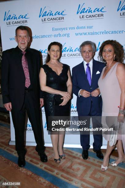 Ambassador of Israel to France, Aliza Bin-Noun, her husband, President of the "Vaincre le Cancer" Association, Michel Oks and his wife Julie Oks...