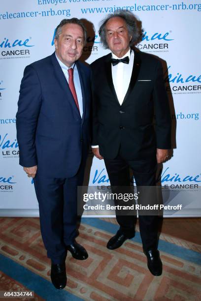 President of MBC, Thomas Levet and Gonzague Saint Bris attend the "Vaincre Le Cancer" Gala - 30th Anniverary at Cercle de l'Union Interalliee on May...