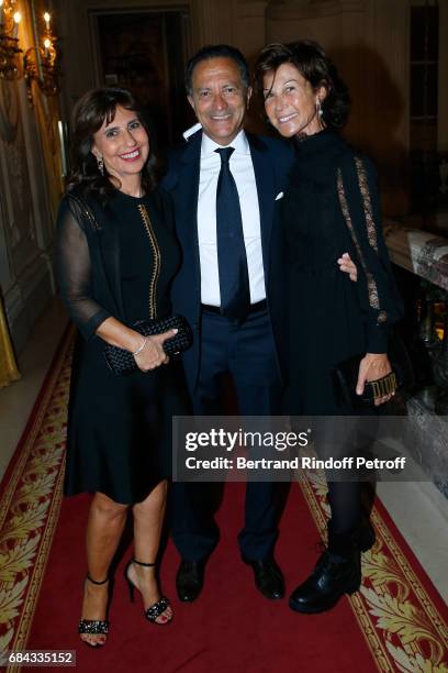 Anne Accignac, her husband Pierre Accignac and Sylvie Rousseau attend the "Vaincre Le Cancer" Gala - 30th Anniverary at Cercle de l'Union Interalliee...