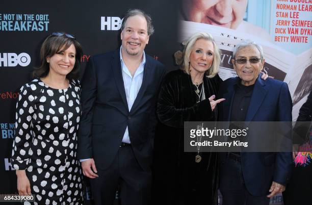 Guest, director Danny Gold, president of HBO documentary films Sheila Nevins and George Shapiro attend premiere of HBO's 'If You're Not In The Obit,...