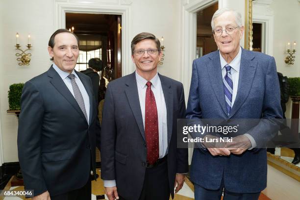 Film Producer Daniel Crown, U.S. Olympic and Paralympic Foundation President Jon Denney and Philanthropist David H. Koch attend the U.S. Olympic And...