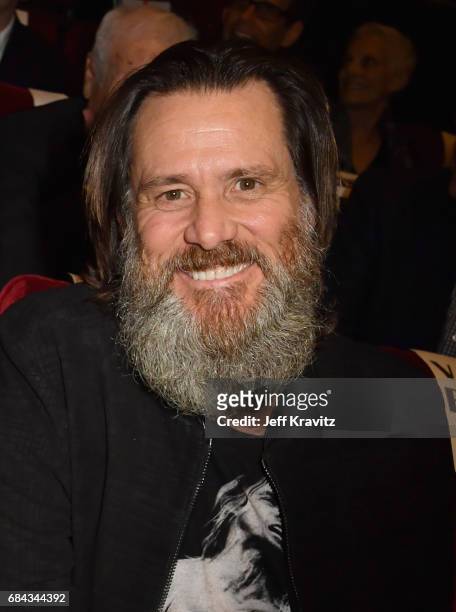 Jim Carrey at the LA Premiere of "If You're Not In The Obit, Eat Breakfast" from HBO Documentaries on May 17, 2017 in Beverly Hills, California.