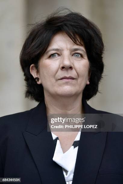 Newly appointed French Minister of Higher Education, Research and Innovation Frederique Vidal attends an official handover ceremony in Paris on May...