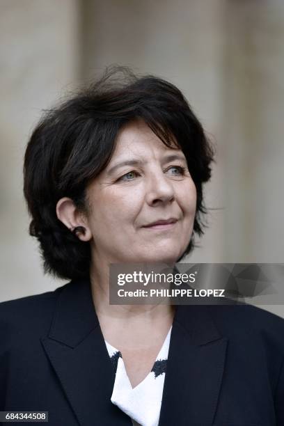 Newly appointed French Minister of Higher Education, Research and Innovation Frederique Vidal attends an official handover ceremony in Paris on May...