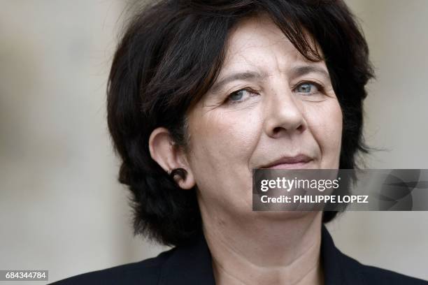 Newly appointed French Minister of Higher Education, Research and Innovation Frederique Vidal attends an official handover ceremony in Paris on May...