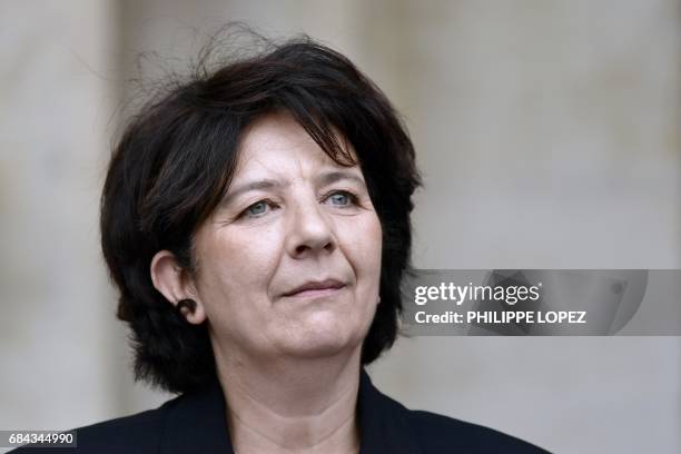 Newly appointed French Minister of Higher Education, Research and Innovation Frederique Vidal attends an official handover ceremony in Paris on May...