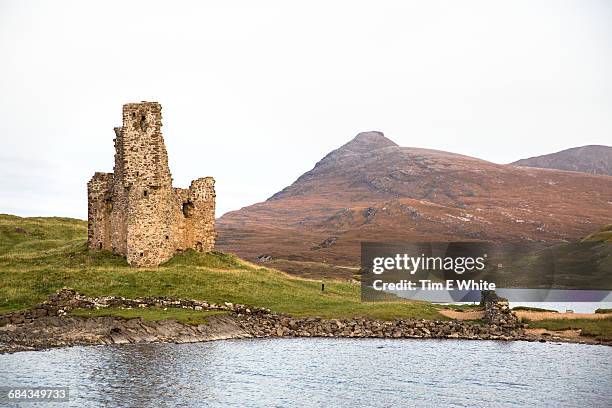 ardvreck castle, near lochinver, north scotland, u - ardvreck castle stock pictures, royalty-free photos & images
