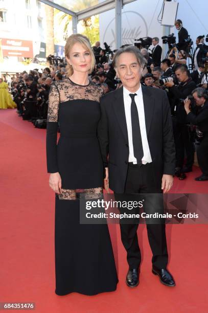 Pascale Louange and Richard Berry attend the "Ismael's Ghosts " screening and Opening Gala during the 70th annual Cannes Film Festival at Palais des...