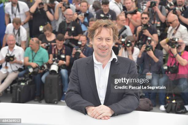 Actor Mathieu Amalric attends "Barbara" Photocall during the 70th annual Cannes Film Festival at Palais des Festivals on May 18, 2017 in Cannes,...