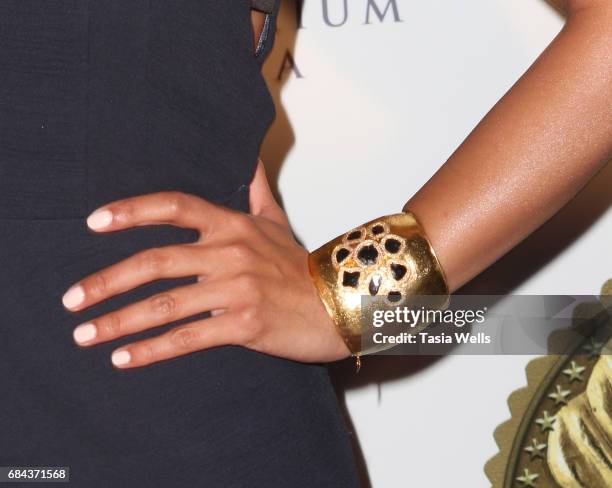 Actress Emmanuelle Chriqui, jewelry detail, attends the Women's Choice Award Show at Avalon Hollywood on May 17, 2017 in Los Angeles, California.