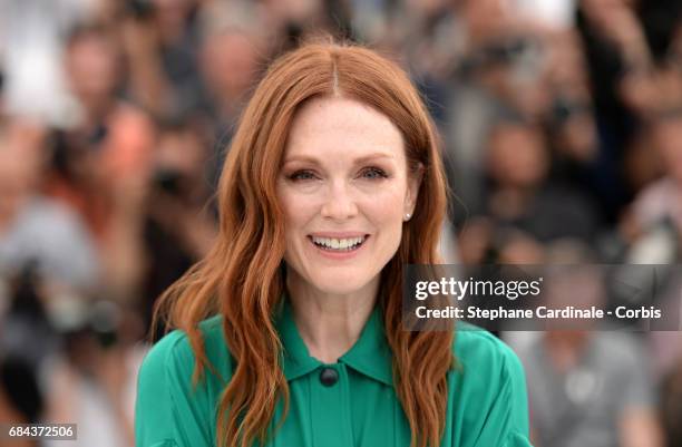 Actress Julianne Moore attends "Wonderstruck" Photocall during the 70th annual Cannes Film Festival at Palais des Festivals on May 18, 2017 in...