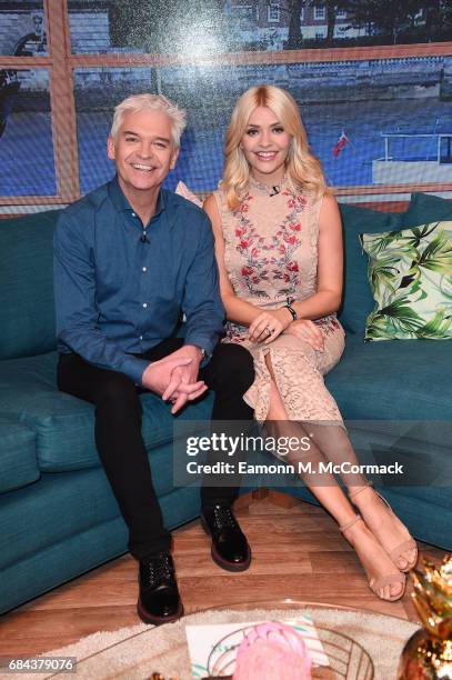 Holly Willoughby and Phillip Schofield during "This Morning" Live at NEC Arena on May 18, 2017 in Birmingham, England.