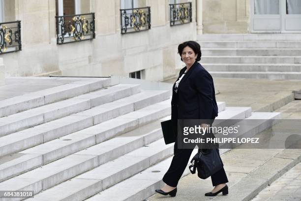 Newly appointed French Minister of Higher Education, Research and Innovation Frederique Vidal arrives at the Elysee presidential palace in Paris on...