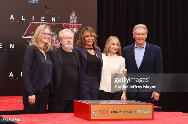 Vice Chairman and President of Production for 20th Century Fox Emma Watts, director/producer Sir Ridley Scott, wife Giannina Facio, Chairman and CEO...