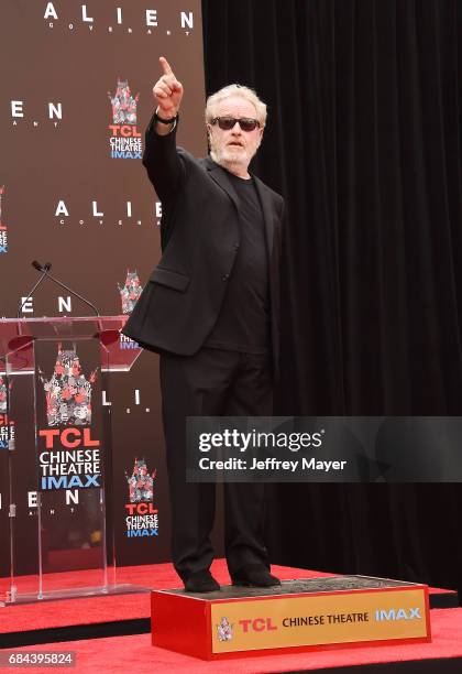 Director/producer Sir Ridley Scott attends the Sir Ridley Scott Hand and Footprint Ceremony at TCL Chinese Theatre IMAX on May 17, 2017 in Hollywood,...