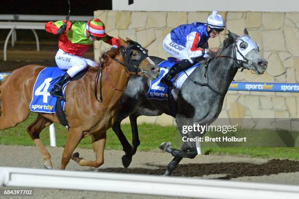 Magwitch ridden by Stephanie Thornton wins the Sportsbet Racing Form BM64 Handicap at Racing.com Park Synthetic Racecourse on May 18, 2017 in...