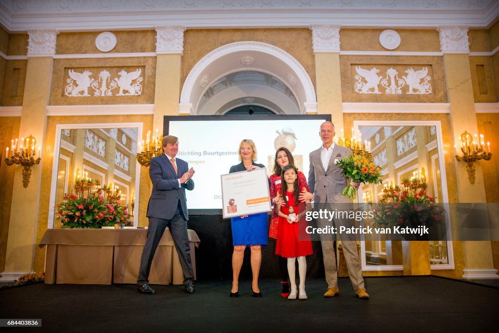King Willem-Alexander Of The Netherlands & Queen Maxima Attend Appeltjes Award Ceremony In The Hague