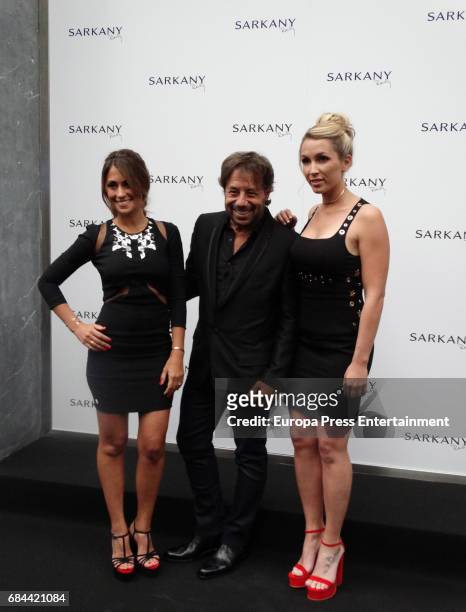 Antonella Roccuzzo, Ricky Sarkany and Sofia Balbi attend the opening of Sarkany Shoes Boutique on May 17, 2017 in Barcelona, Spain.