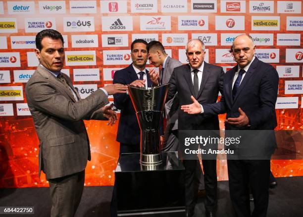 Head coach of CSKA Moscow Dimitris Itoudis , Head coach of Olympiacos Ioannis Sfairopoulos , Head coach of Fenerbahce Zeljko Obradovic , Head Coach...