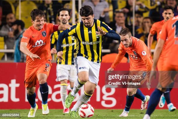 Emre Belozoglu of Istanbul Medipol Basaksehir FK, Ozan Tufan of Fenerbahce SKduring the Turkish Spor Toto Super Lig football match between Fenerbahce...