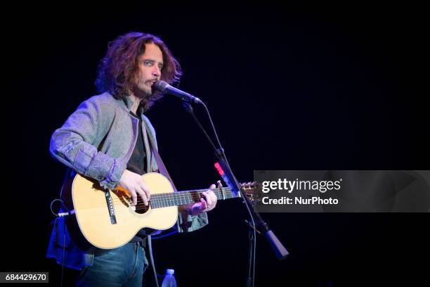 Chris Cornell is an American musician, singer and songwriter of Soundgarden and Audioslave. April 18 2016, Roma Auditorium Parco della Musica, Italy.