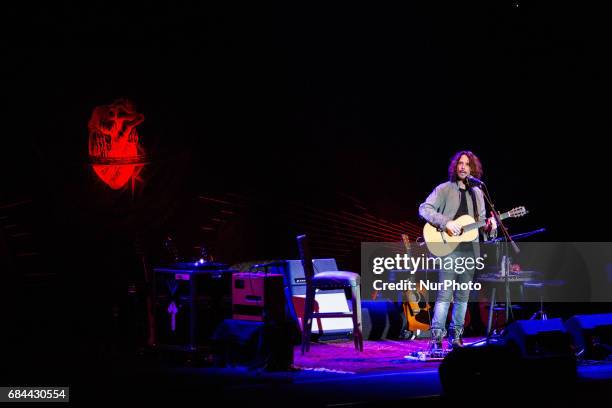 Chris Cornell is an American musician, singer and songwriter of Soundgarden and Audioslave. April 18 2016, Roma Auditorium Parco della Musica, Italy.