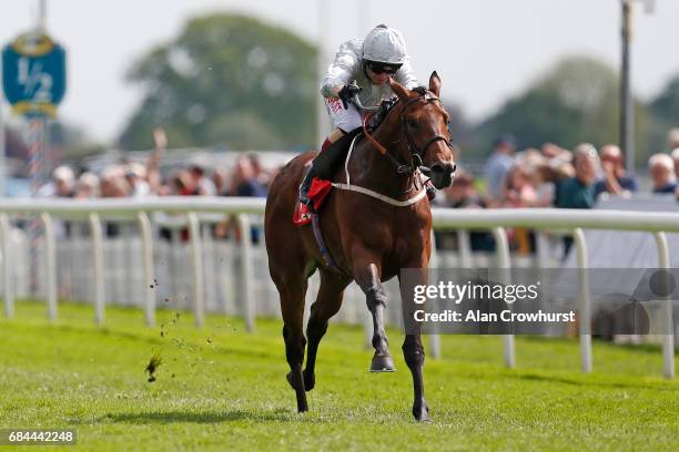 Franny Norton riding Permian win The Betfred Dante Stakes at York racecourse on May 18, 2017 in York, England.