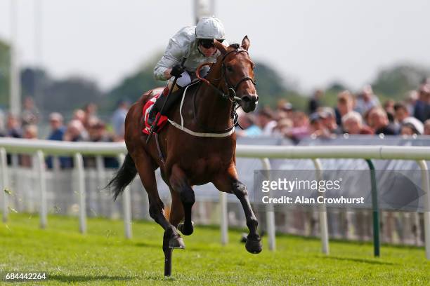 Franny Norton riding Permian win The Betfred Dante Stakes at York racecourse on May 18, 2017 in York, England.