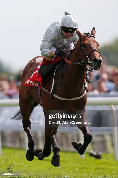 Franny Norton riding Permian win The Betfred Dante Stakes at York racecourse on May 18, 2017 in York, England.